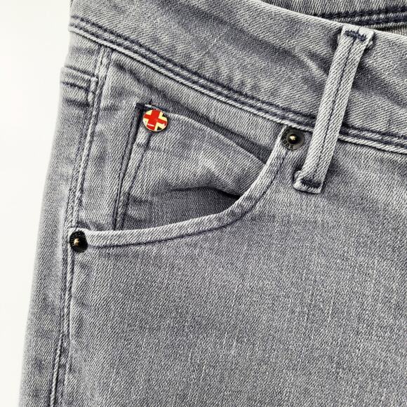 Hudson Charcoal Gray Jeans Slim Straight Leg 5-Pockets Zip Button Fly Women's 27 - Picture 3 of 10